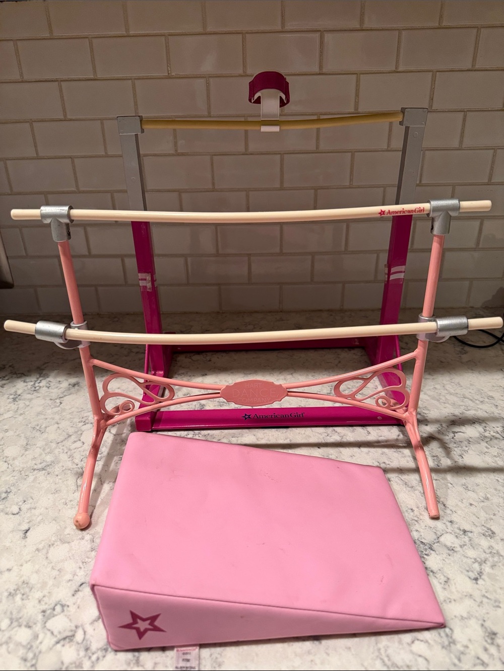 American Girl Doll Isabelle Dance Barre and gymnastics set